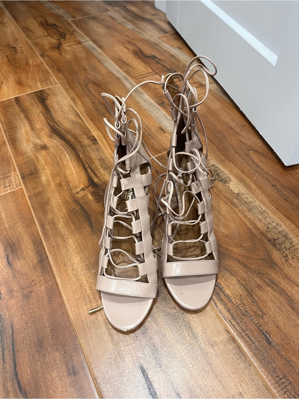 Aquazurra Amazon lace up heels